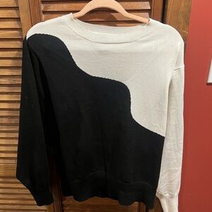 Black and White Knit Sweater